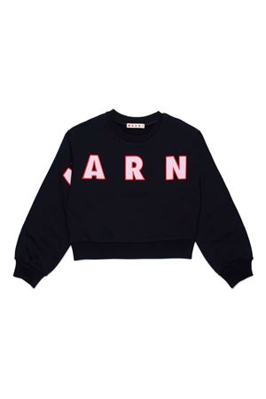 felpa in cotone nero MARNI KIDS | M01193M00RE0M900